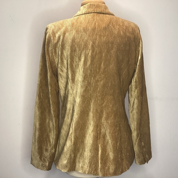 Mink Pink Arianna gold cut velvet one button, two pocket lined, blazer Med NWT - Picture 7 of 16